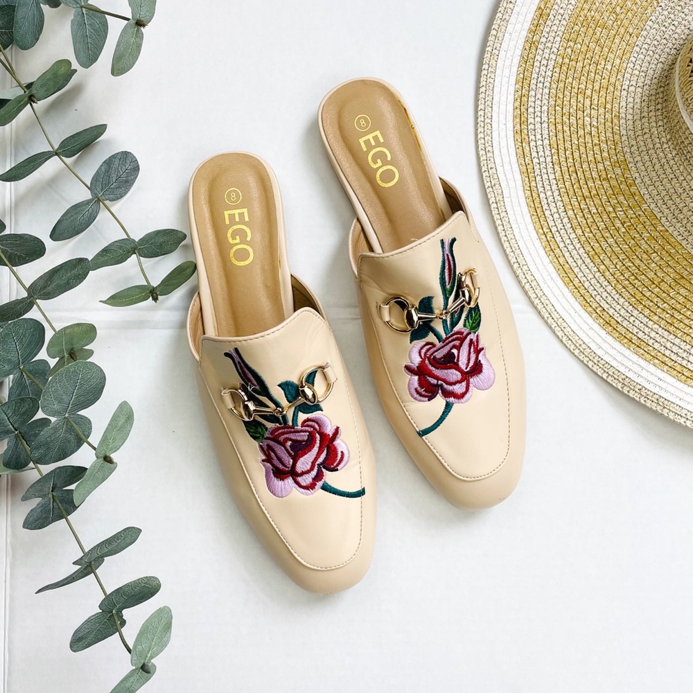 EGO Applique Slipper Mules